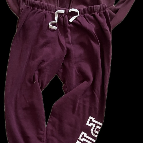 Y2k Maroon Small/Med Victorias Secret PINK Tracksuit/ Sweat Outfit - Picture 3 of 7